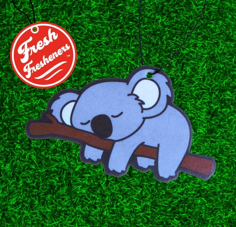 Image of Fresh Fresheners Cute and Funny Lazy Koala Car Air Freshener 4 Pack Scented with Premium Oils
