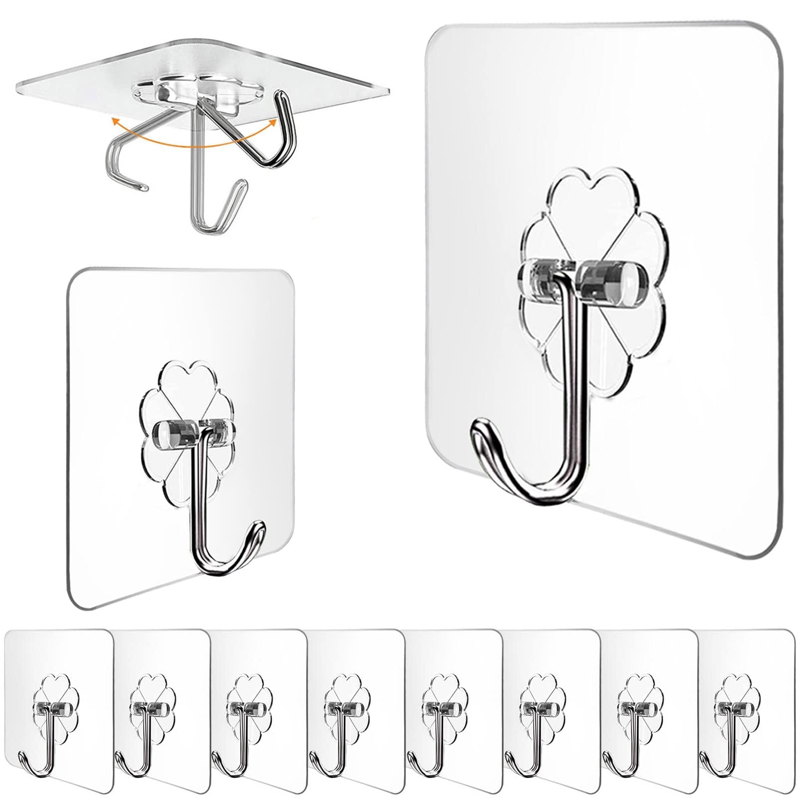 Wall Hook 50 Pack Heavy Duty Wall Hooks for Hanging Wall Decor Items Home Decor Items Wall Clock Hanging Hooks Photo Frame Hooks for Wall Without Drilling Nail Hook Key Holder-image-2