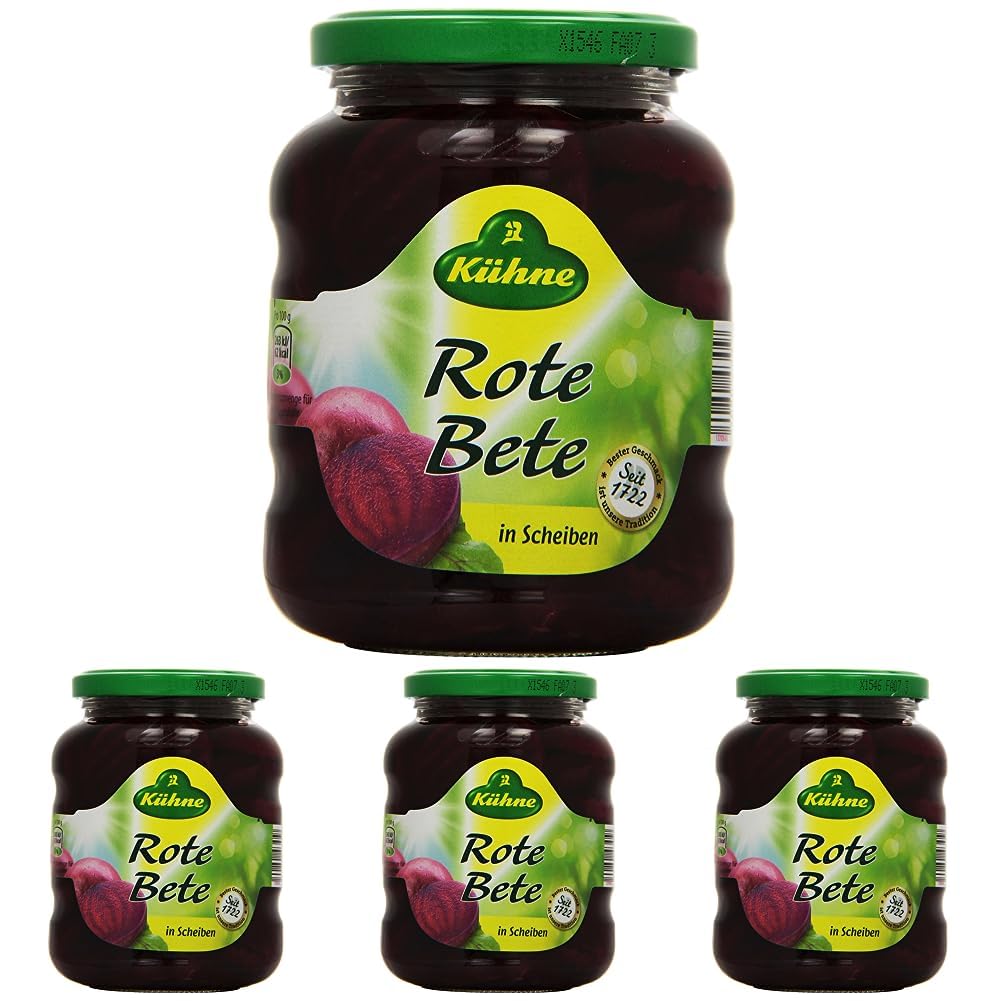 Kühne Rote Bete Scheiben, 330g (Packung mit 4)