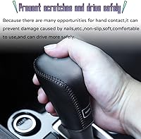 Vista 7 de Accesorios interiores personalizados para Nissan Altima Armada Frontier Kicks Sentra 2020 2021 2022 2023 cubierta de cuero para palanca de cambios