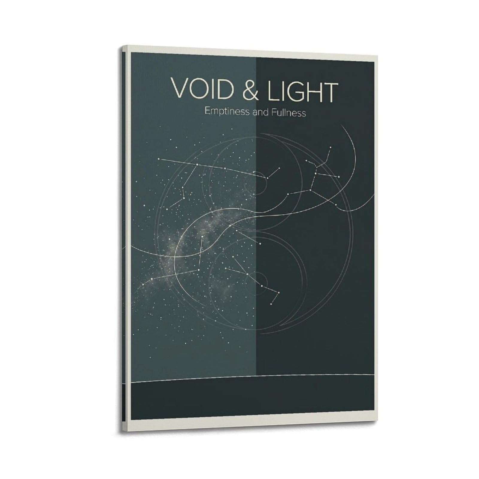 Zen Abstract Poster Void And Light Cosmic Mindfulness Meditation Modern Decorative Canvas Prints - Ideal Wall Art for Family, Man Cave, Game Room, Boys & Girls Bedroom 12x18inch(30x45cm)