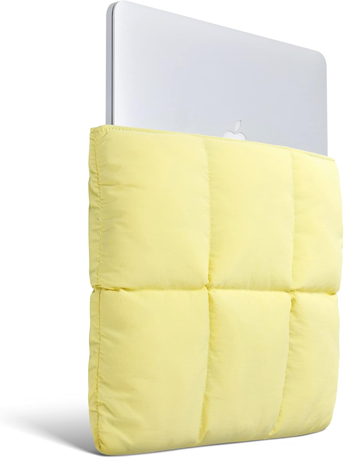 Comfyable Puffy Laptop Sleeve 13 Inch 14 Inch, Quilted Puffer Laptop Carrying Case, Pillow Case Compatible with MacBook Air M4 2025 M3 M2 M1, MacBook Pro M5 M4 Pro/Max, Lime Yellow - Image 2