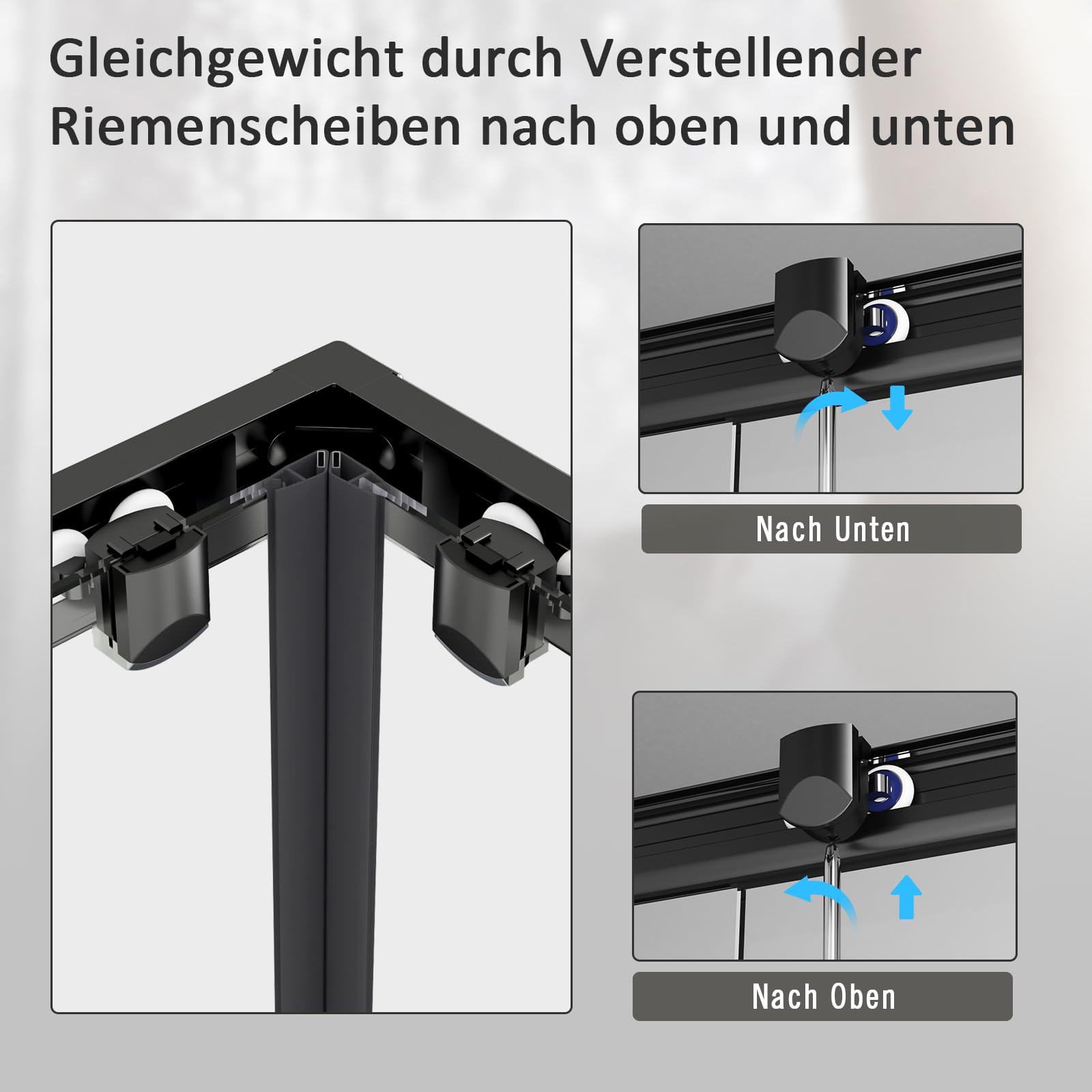 Baode Duschkabine Eckeinstieg 80x80 cm, Doppel Schiebetür Duschabtrennung 6mm ESG Glas, Höhe 185cm Duschtür(Schwarz)