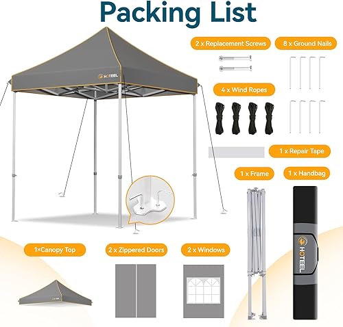 Miniatura 7 de Tienda de campaña de playa JUDVX - Tienda de campaña portátil con 4 postes y 8 sacos de arena para playa, campamento, patio trasero, picnic, 11 x 10