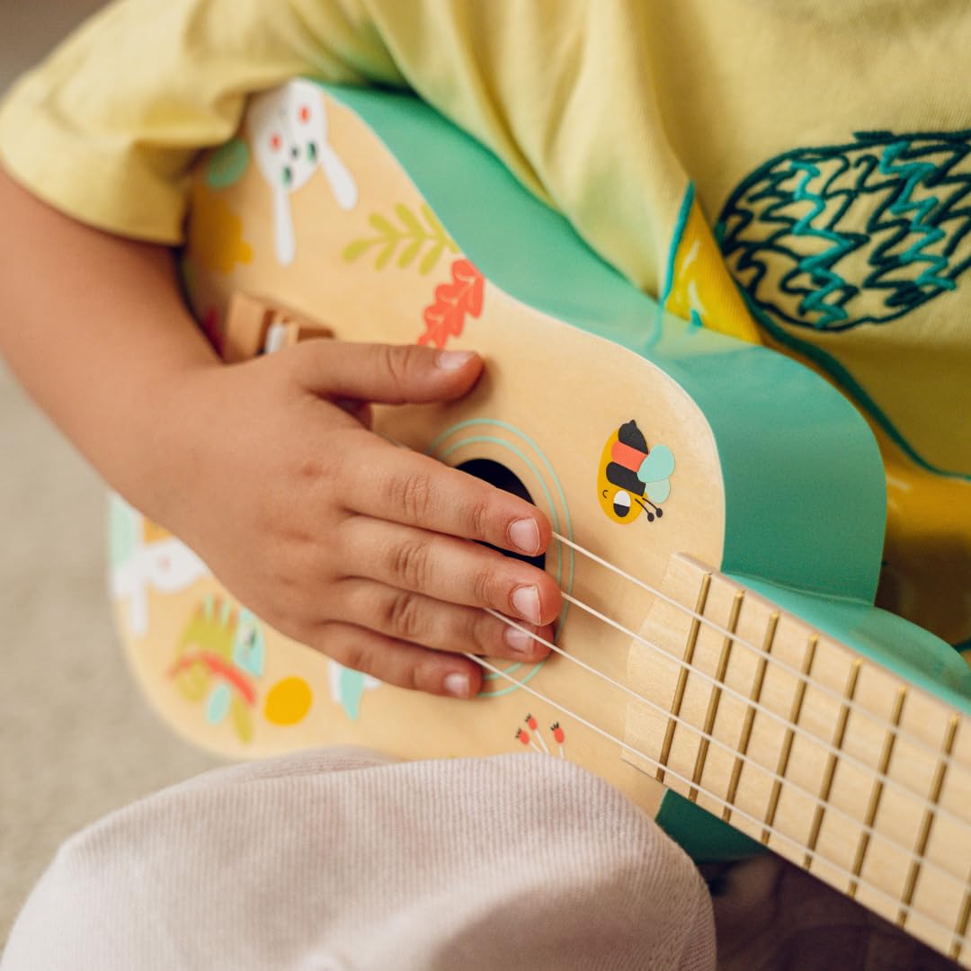 Momo Kids® Ukelele Guitarra Infantil | Instrumento Musical Infantil Montessori de Madera para el Desarrollo sensorial, Musical y Creativo| | Juguetes Educativos 3 años, Juguetes Niños 3 Años