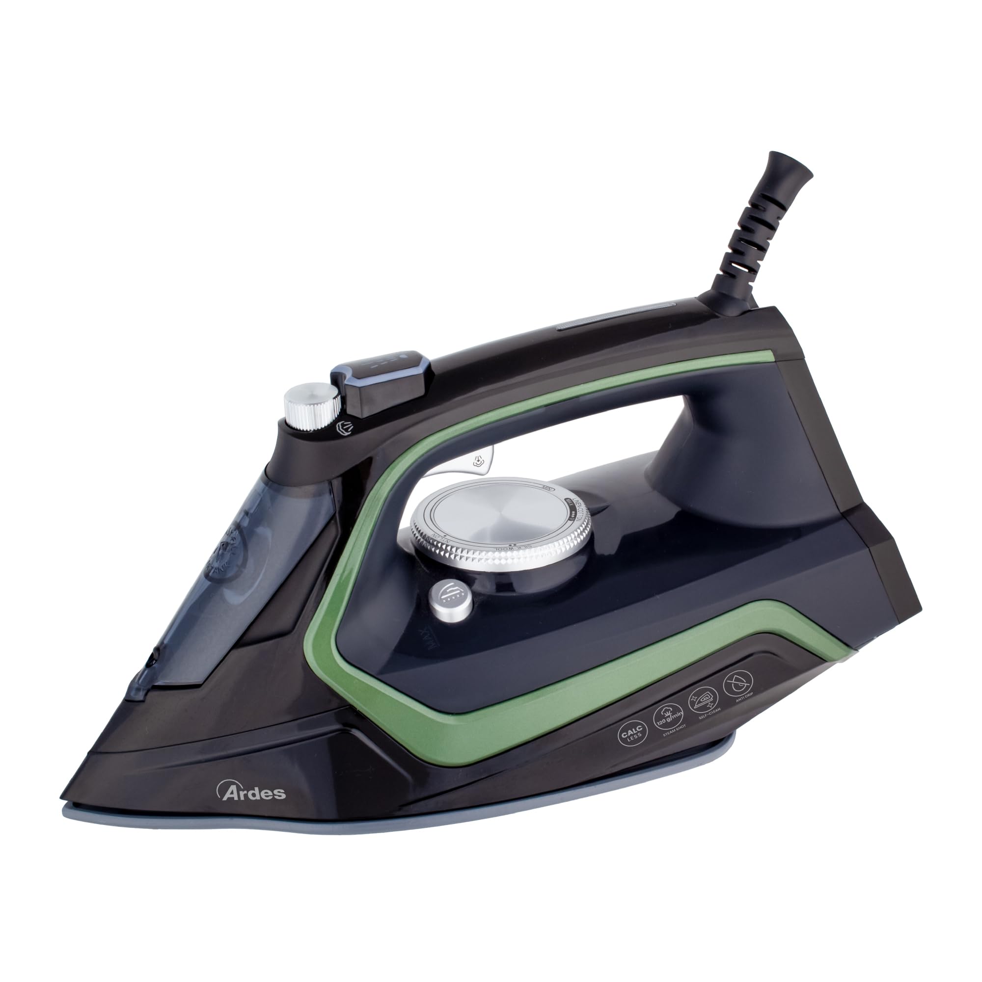 Ardes VAPOR PRO ELITE Ferro da Stiro a Vapore 2200 W con Piastra in Ceramica, Colpo di Vapore 120 g/​min, Funzione Anticalcare e Antigoccia, Serbatoio 220 ml