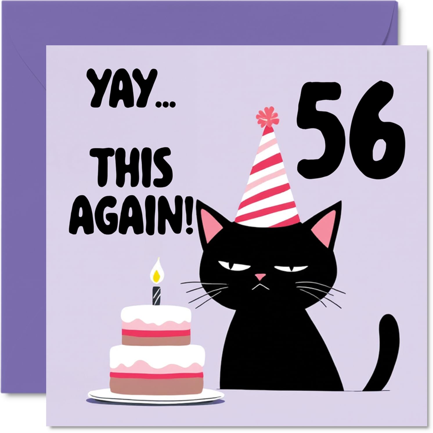 56th Birthday Cards for Women and Men, Yay This Again