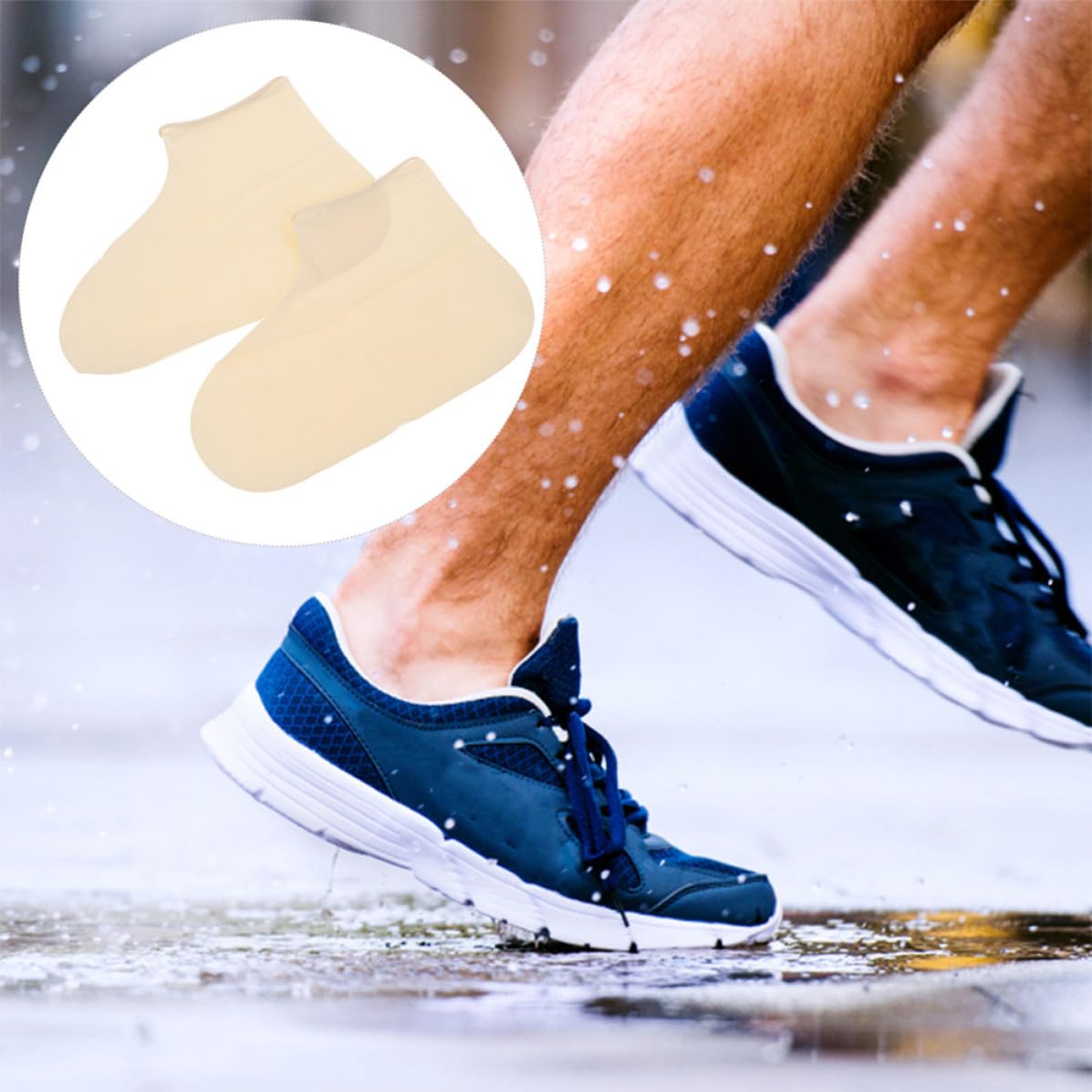 Cabilock 10 Pares Fundas Impermeables para Zapatos de Látex Color Claro
