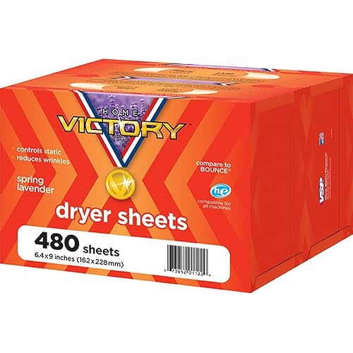 Dryer Sheets: Spring Lavender Scented Laundry Fabric Softener Sheets - Reduces Wrinkles - Controls Static - Softens Fabric (480 Count)