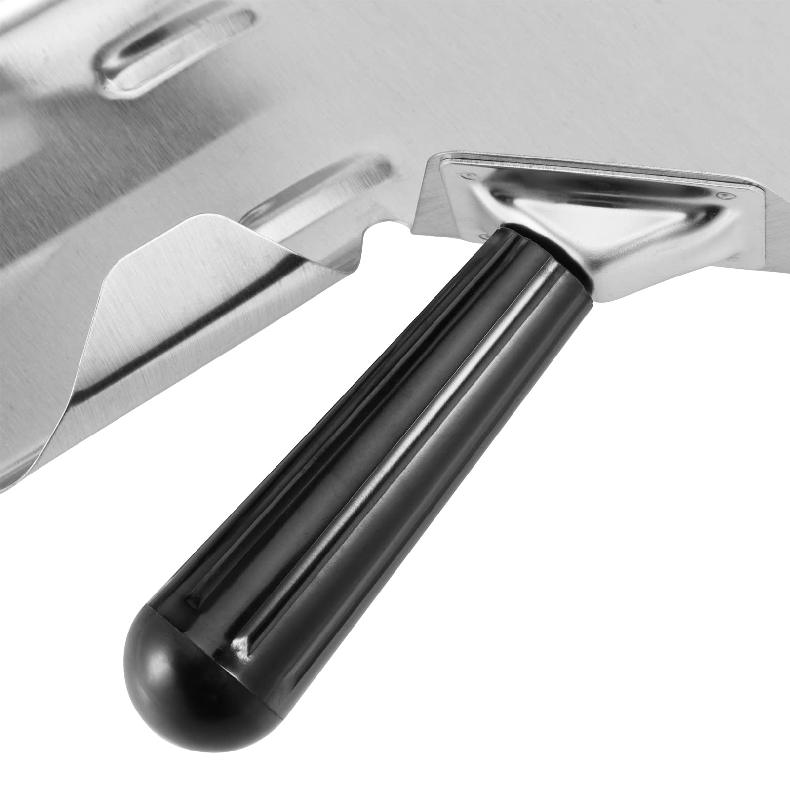 JEUIHAU 2-Pack Stainless Steel French Fry Scoop - Double Handle Commercial Popcorn & Snack Scooper