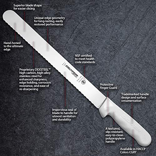 Dexter-Russell 12" Scalloped Slicer, S140-12SC-PCP, SANI-SAFE Series