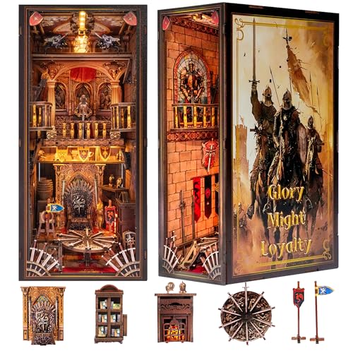 Book Nook Kit – 3D Wooden Puzzle with Interactive LED Lights, Med...