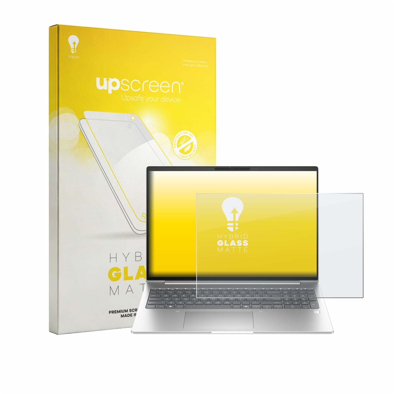 upscreen Lámina Cristales para HP EliteBook 6 G2i 16" | , Mate Protección Pantalla Made in Germany, Anti-Reflejos 9H Dureza Hybrid Tempered Glass