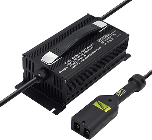 Cargador de batería de 36 voltios y 22 amperios compatible con EZGO TXT para carritos de golf de 36 voltios con enchufe Powerwise Plug -D estilo Plug