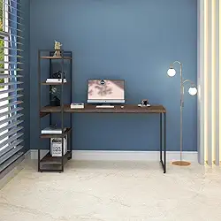 Escrivaninha com Estante Alta 4 Prateleiras 1,50m Dynamica