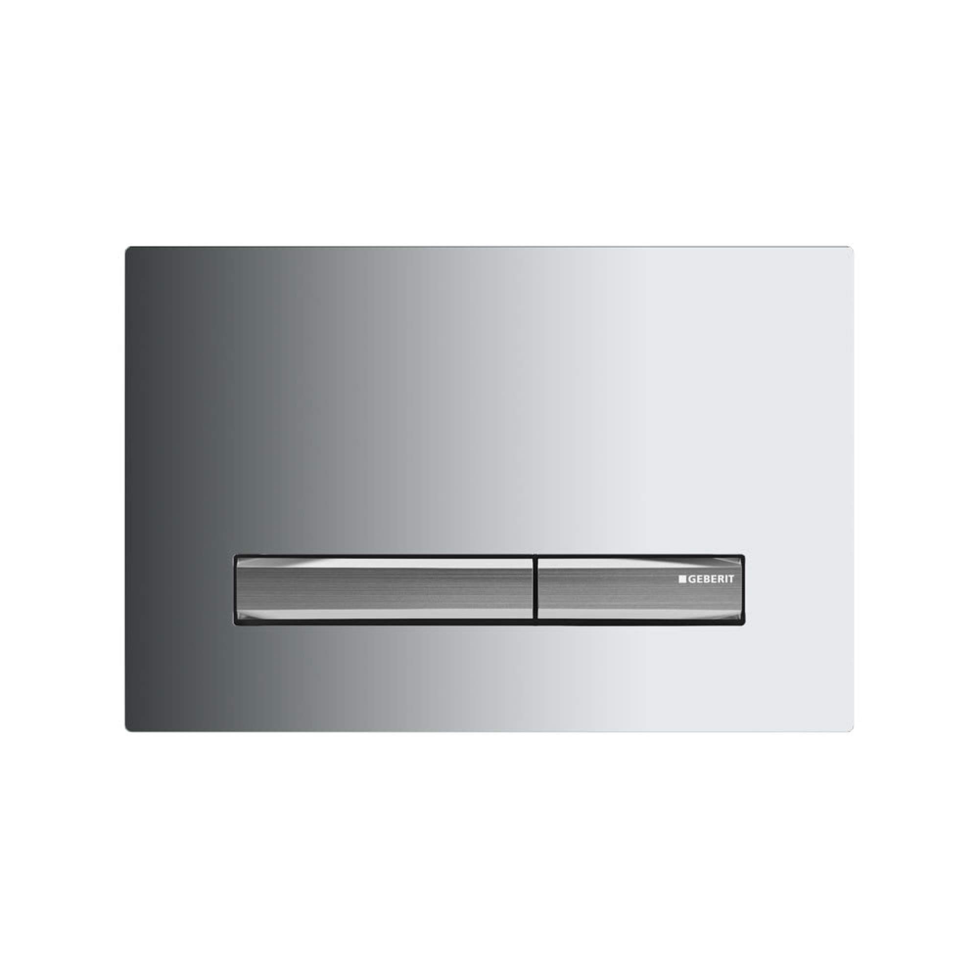 Geberit, Placca di comando Sigma50 115.788.21.2, per risciacquo a 2 quantità, colore cromo cromo lucido 115788212