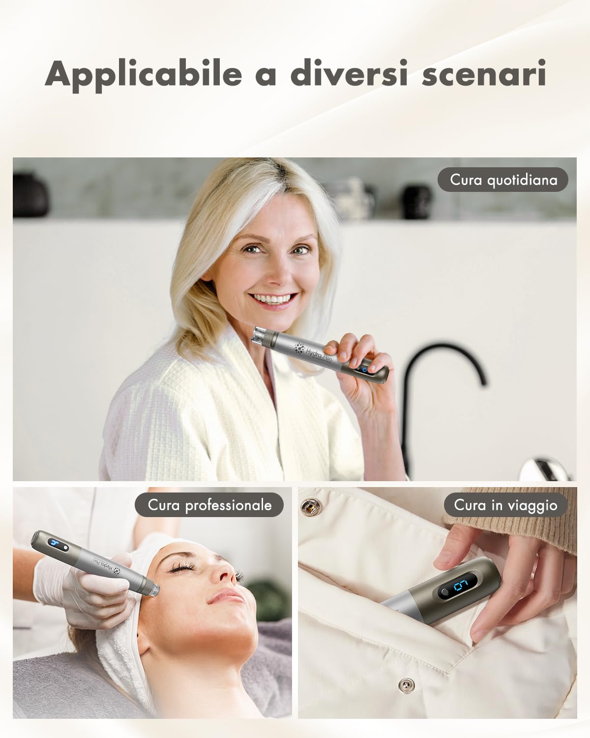 Dr.Pen H3 Hydra Pen Microneedling: Aghi sierici automatici professionali con 12 cartucce