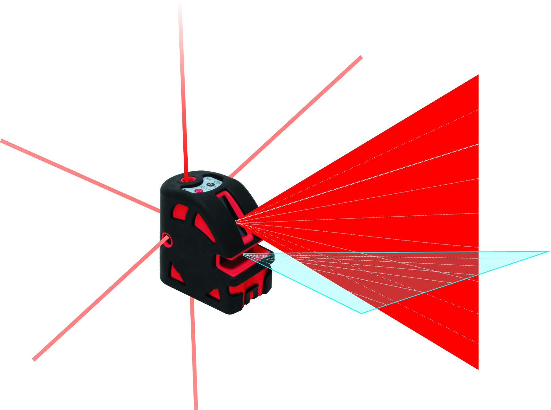 Medid MD/5106 Láser automático autonivelante con soporte magnético y diana, (proyecta una cruz y 5 puntos)