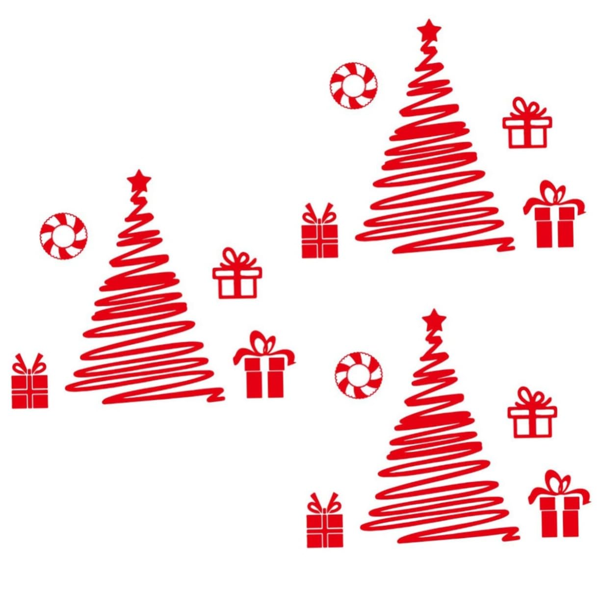 Stickers muraux sapin de noel amovibles : decorez vos fenetres sans laisser de trace