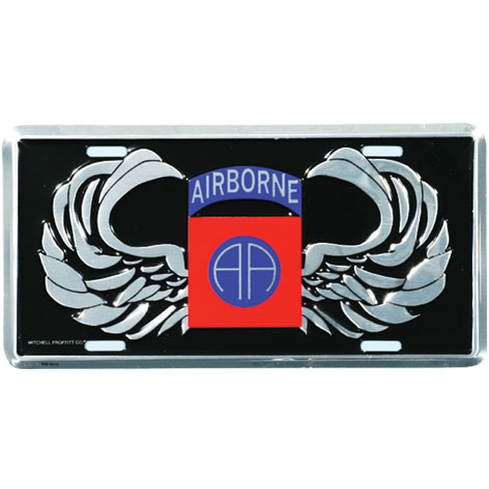 82nd Airborne License Plate, AA Wings