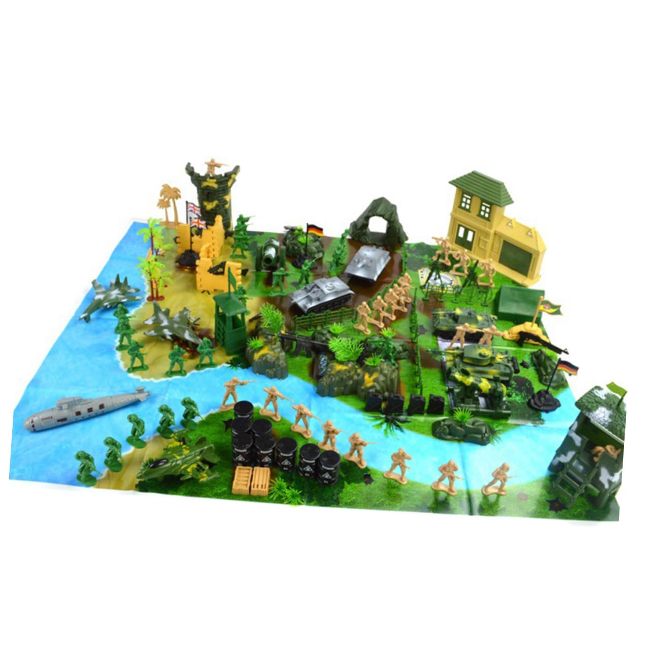 TOYANDONA 130 pezzi Soldatini Militari in Premium Modellini per Simulazione di Battaglia Kit per Tavolo da Sabbia Design Realistico e Durevole Giocattoli da Collezione per Appassionati