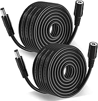 Vista 6 de SIOCEN Paquete de 2 cables de extensión de alimentación CC de 10 pies, cable de extensión de 5,5 mm x 2,1 mm, cable de extensión de 12 V para cámara