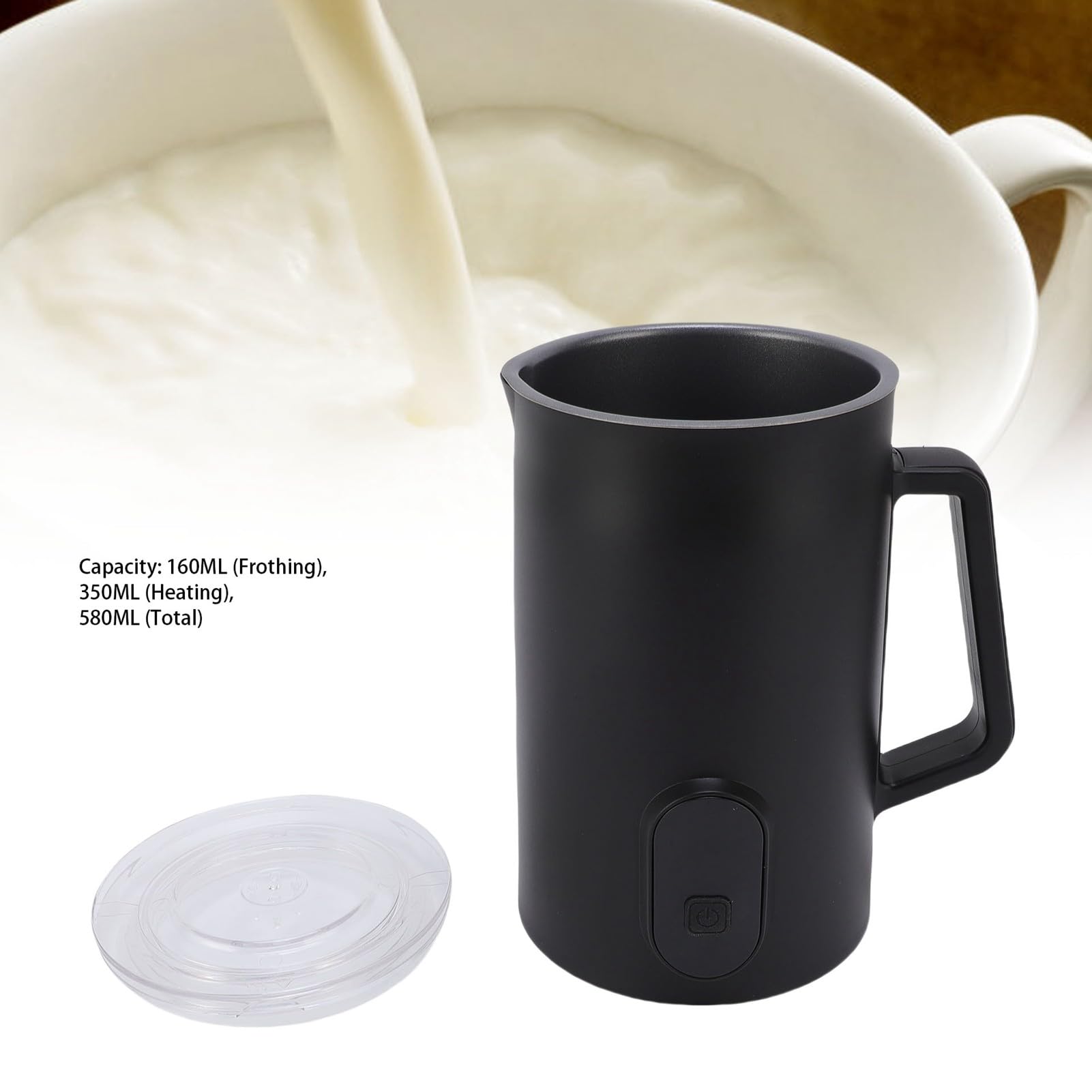 Freno e Piroscafo del Latte Elettrico, 4 in 1 Schiuma di Latte Caldo e Freddo Automatico, per caffè, Latte, Cappuccino, Macchiato, (Spina europea 220V)