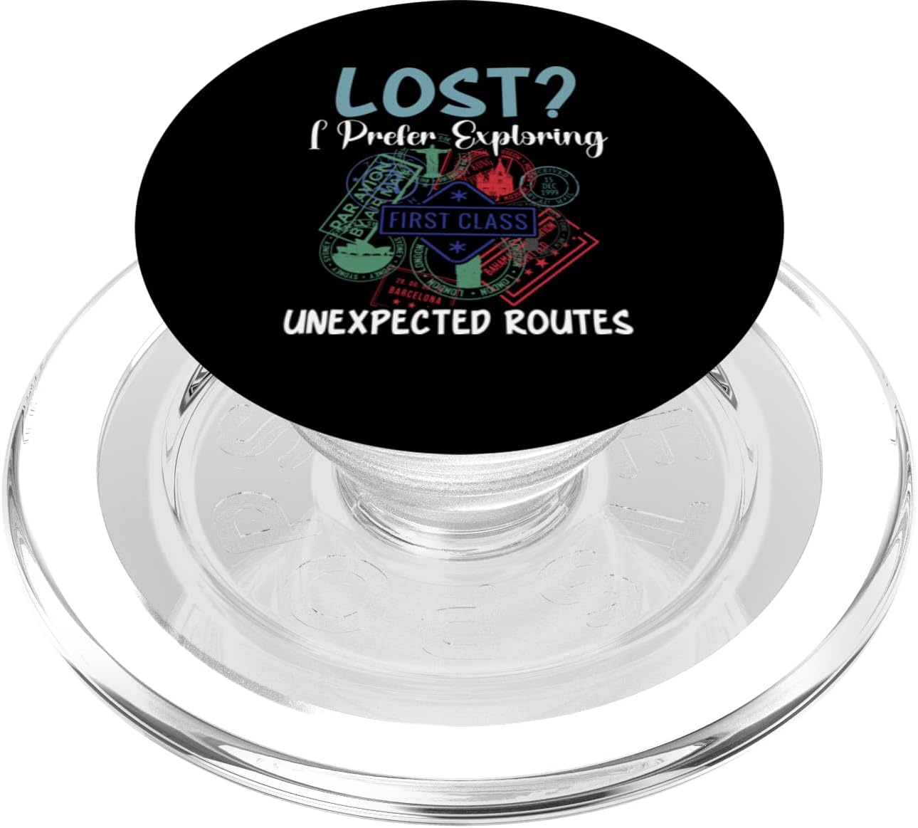 World Traveler Passport Stamps Equipment Country Edition PopSockets PopGrip for MagSafe