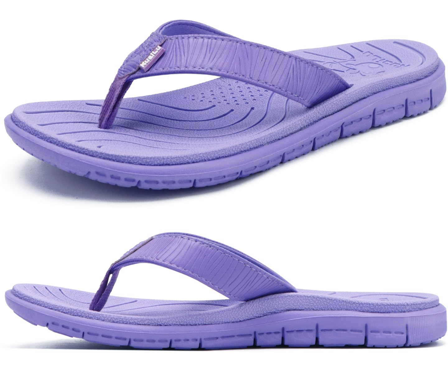 KuaiLu Comfortable Flip Flops for Women with Arch Support Summer Beach Walking Thong Sandals Slip On Indoor Outdoor
