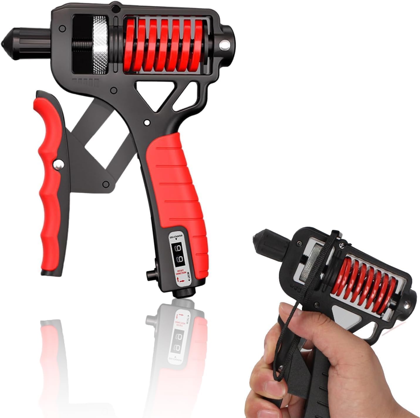 Hand Grip Strength Trainer Adjustable Gripper 100 kg | Forearm Strength Trainer, Heavy Strength Training, Improved Design, Red-image-8