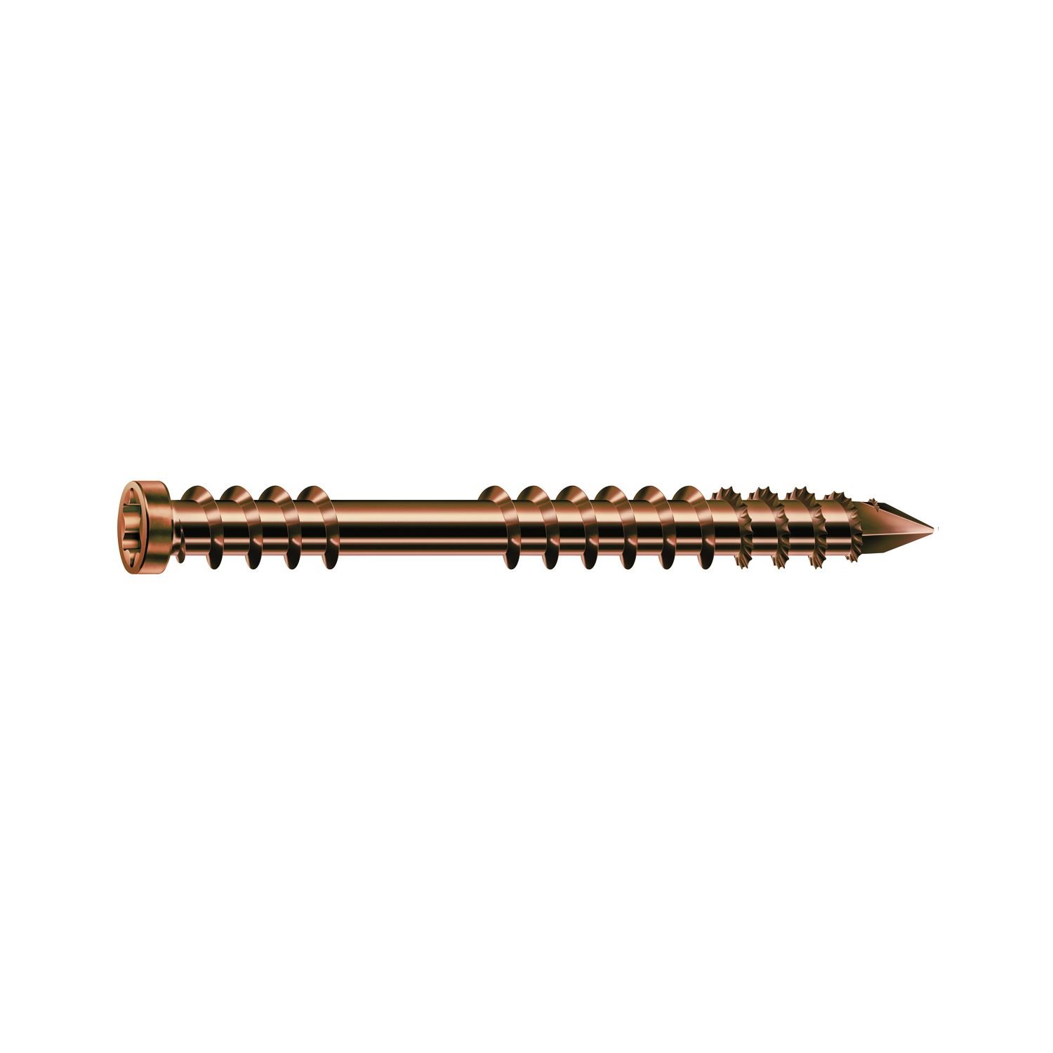 Spax Lot de 400 vis pour terrasse en bois 5 x 60 TX25 avec pointe coupée, tête cylindrique et lame dentelée, acier inoxydable antique
