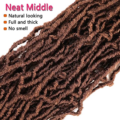Soft Locs 20 Inch 6 Packs Faux Locs Brown Color 27 Crochet Locs Hair Whole Strand No Extended Pre-Looped Long Locs Synthetic Crochet Braids Hair Extensions For Black Women #TOP5