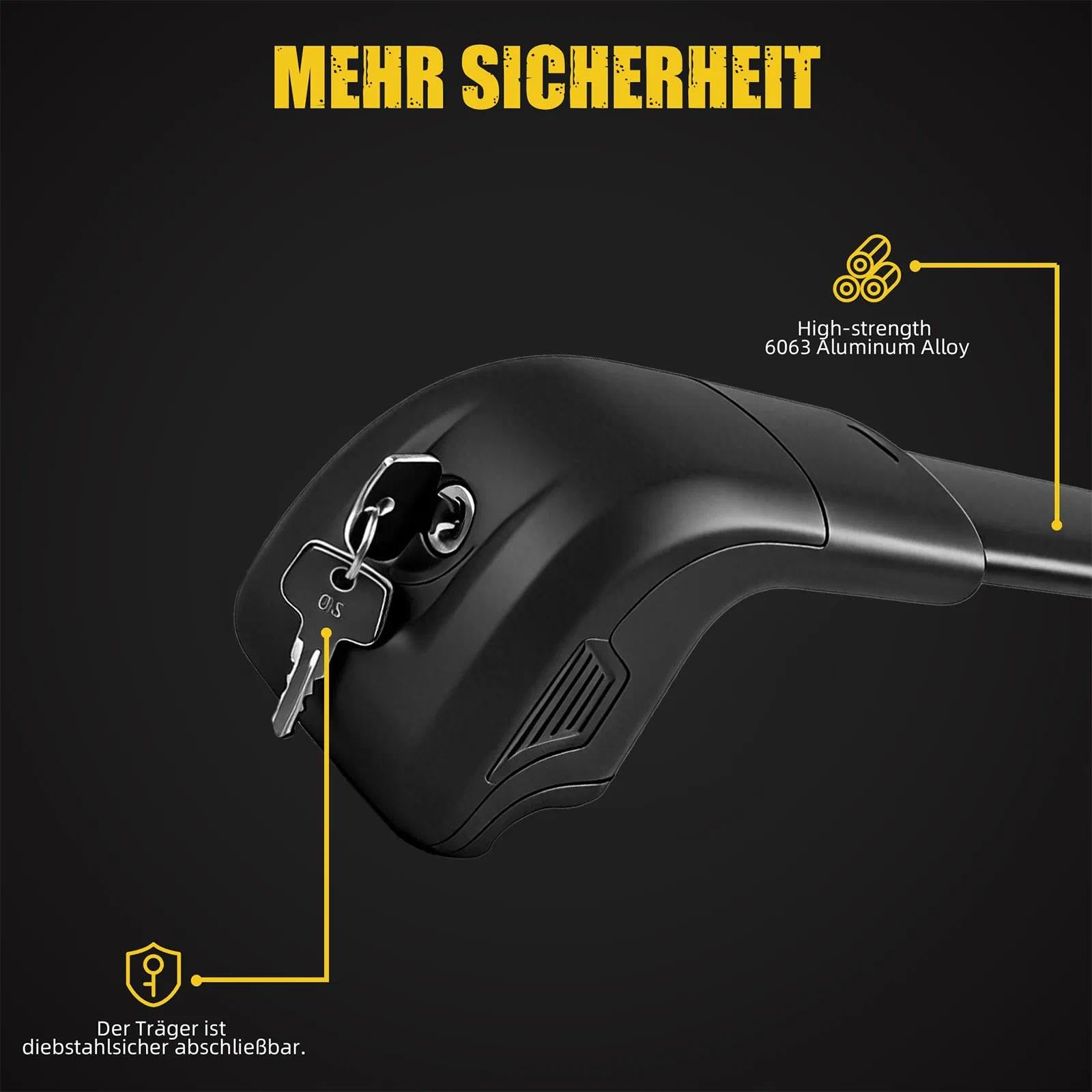 MIKKUPPA Premium Dachträger Querträger kompatibel mit BMW X3 G01 2018-2026 | 6063 Aluminium & PA6+30GF | Hohe Traglast für Dachbox & Fahrradträger