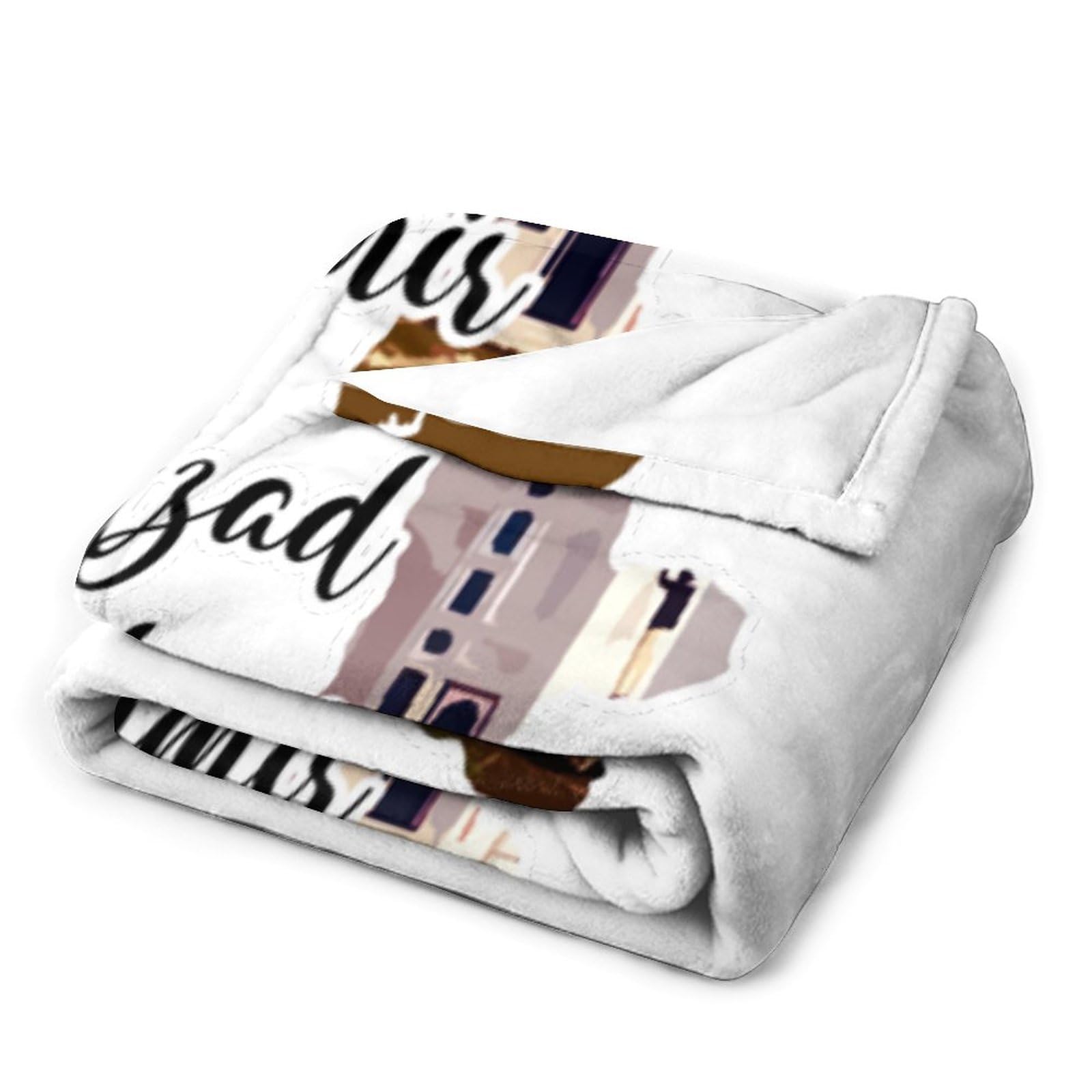 Coperta in pile felpato con illustrazione artistica e illustrazione artistica in pile Azad Kashmir, decorazione per la casa, per Natale, compleanno, mamma, papà, San Valentino, 178 x 203 cm