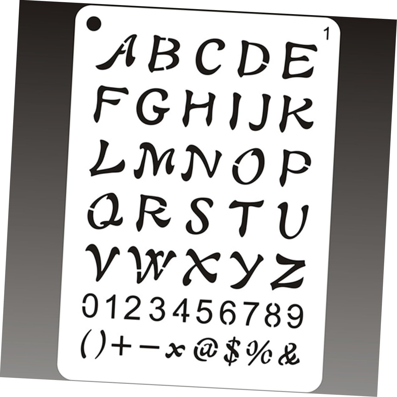VILLCASE 96hojas Plantillas De Letras y Números Reutilizables Para Pintura Para Manualidades Decoración De Paredes y Proyectos Escolares