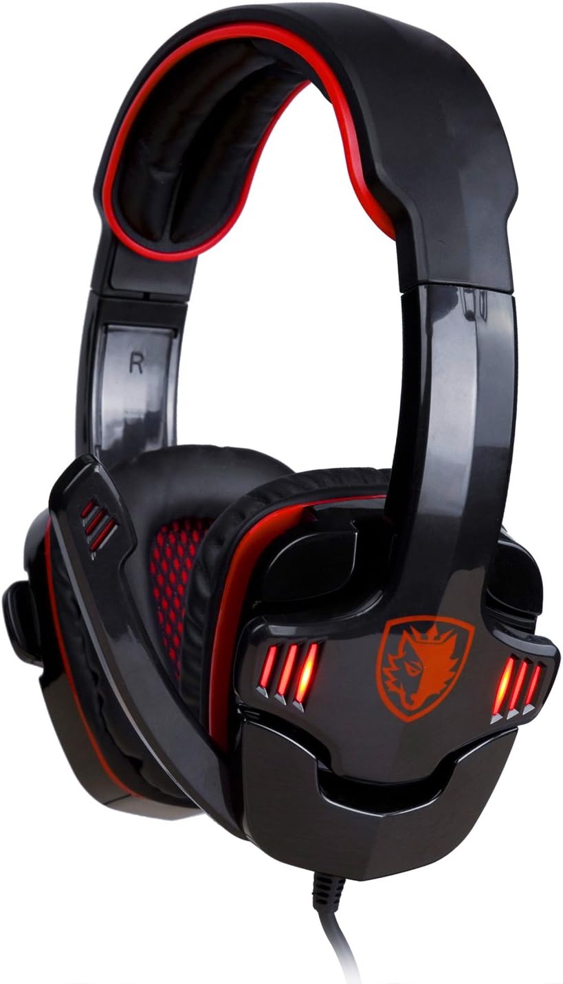 Gaming Headphone Headset Sades Sa708 Led Stereo Gaming Headphone with Microphone for Pc Computer Laptop