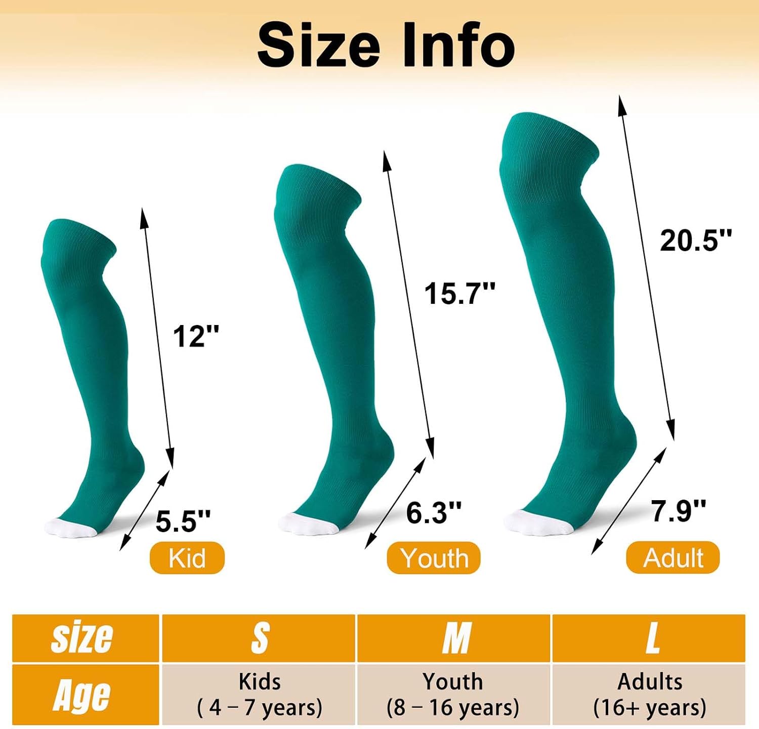 XZQTIVE Over the Knee Baseball Socks,Knee High Football Softball Socks for Boys Girls Kids Youth Adults
