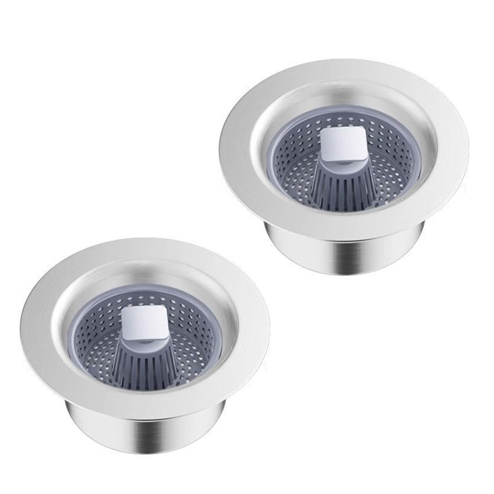 RGYBAO Rustless Kitchen Sink Strainer with Blocking Plan and Multiple Function Filter Net for Efficient Effluent Rustless Sink Strainer
