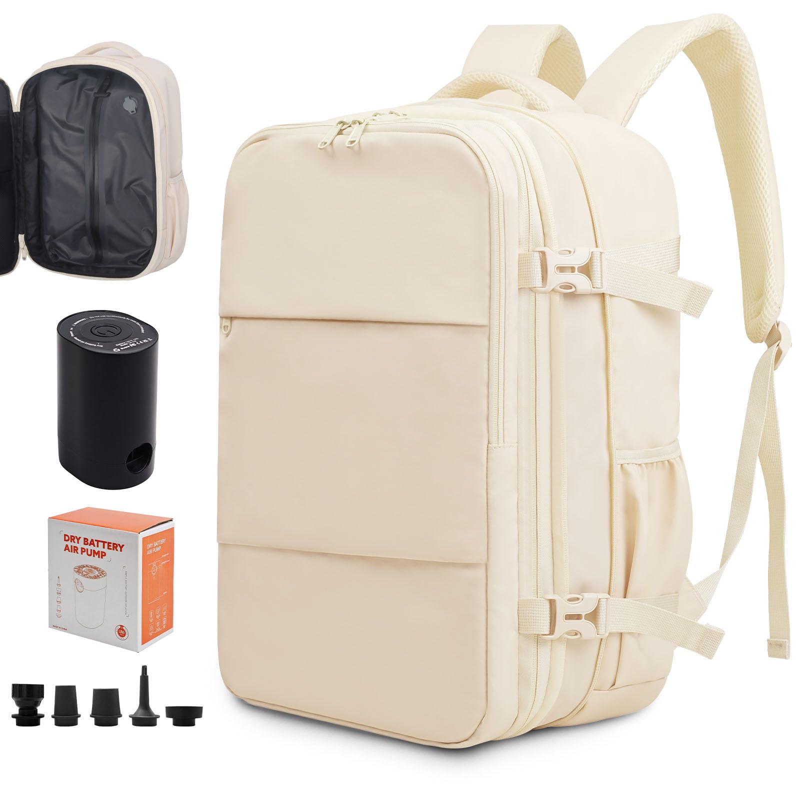 Sac à Dos De Voyage Compressible 65L – Compatible Avion, Compartiment Laptop 17,3″, étanche - 5