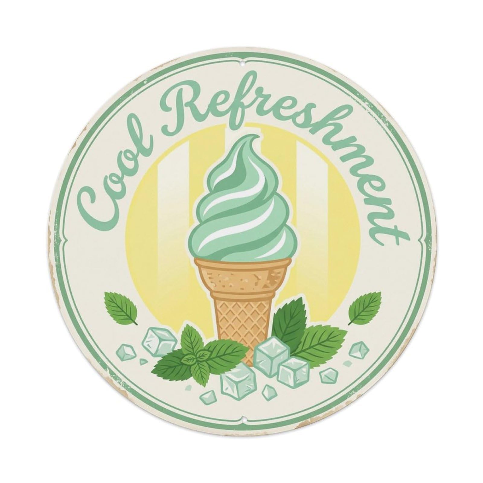 Cool Refreshment Country Kitchen Metal Tin Sign