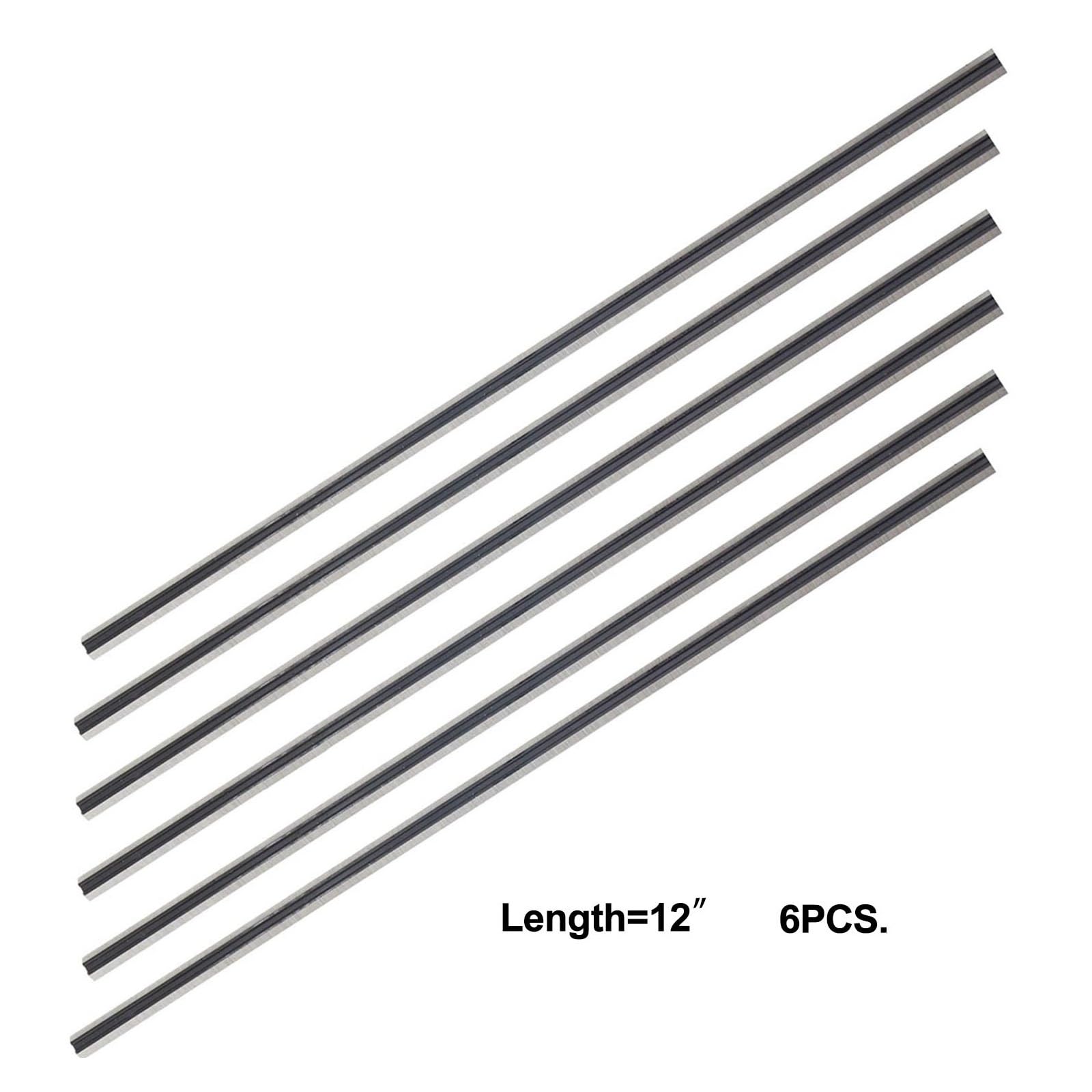 Cuchillas de Cepillo HSS Cuchillas de Repuesto for cepilladora de 306 x 8 x 2,0 mm, HSS, for cepilladora de Espesor 2012 y 2012NB, tratada térmicamente, de Doble Filo, Juego de 3 = 6 Piezas