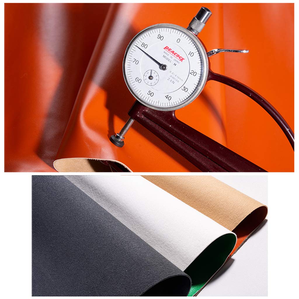 Piel sintética gris oscuro de 0,8 mm de grosor, tapicería de vinilo de piel sintética, tela de poliuretano, ignífuga, impermeable, material de artesanía de piel sintética, 138 cm de ancho (tela