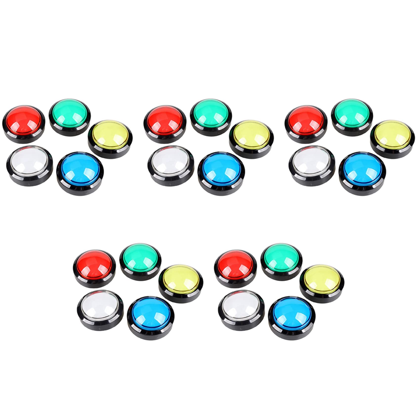 25X Pulsanti Arcade 60mm Cupola 2,36 Pollici LED Pulsante con MicroInterruttore per Console di Videogiochi Macchina Arcade