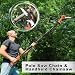 Cordless Pole Saw 12.47Ft, 2 in 1 Long Reach Saw & Handheld Chainsaw 6'', 90° Adjustable Head 2 * 4.0 Ah Rechargeable Battery Electric Extension Pole Chainsaw 4* Chain for Garden Tree Trimming