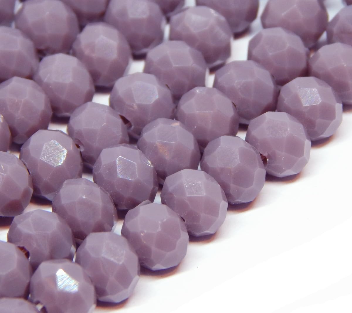 Perlin Czech Crystal Glass Beads, CZ Bohemian Faceted Rondelle Glass Beads, 4/6/8/10 mm (Opaque Dark Purple, 6x4 mm) - Image 3
