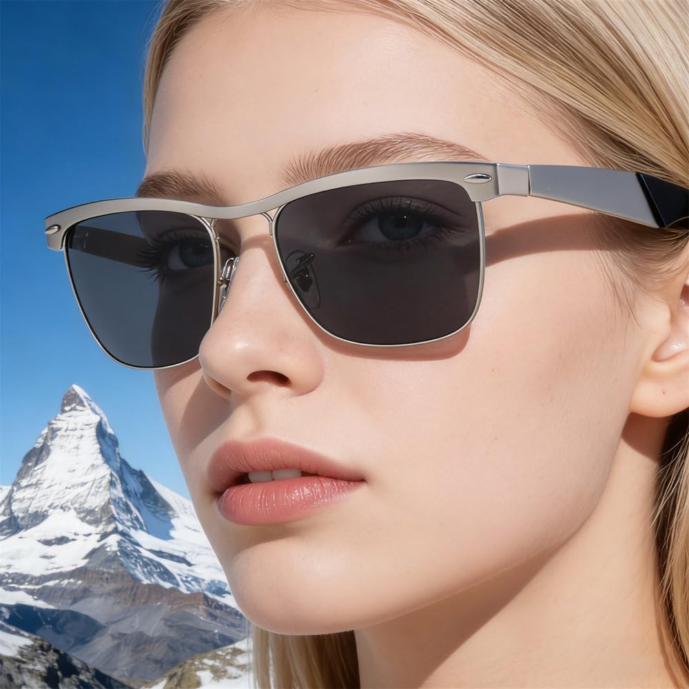 Okulary przeciwsłoneczne Outdoor 2026 z metalową oprawką, okulary przeciwsłoneczne z polaryzacją dla mężczyzn i kobiet, odpowiednie do podróży na świeżym powietrzu, jazdy samochodem i ochrony prze