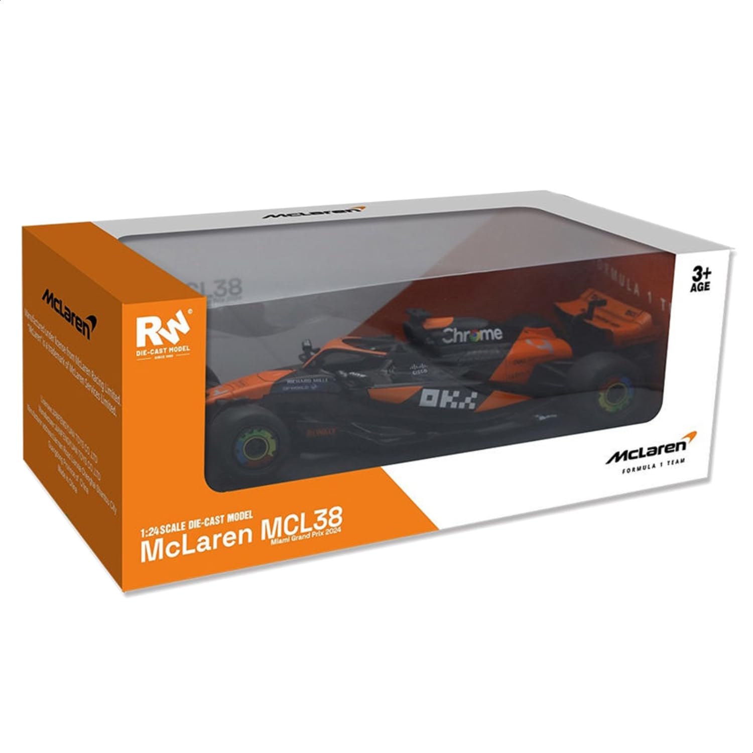 Amazon | RW 1/18 F1 マクラーレン MCL38#4 ランド・ノリス オレンジ