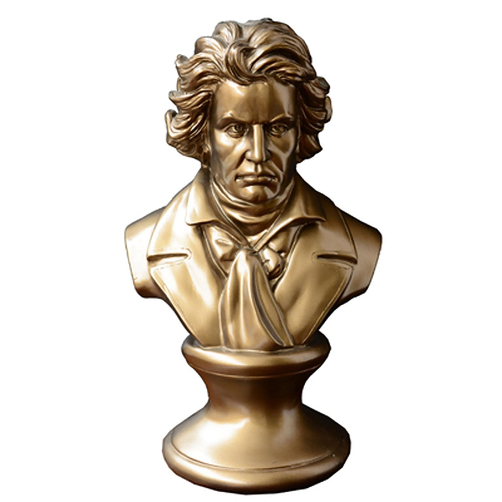 Beethoven Bust Statue, Composer Bust Character Statue Desktop Cold Cast Bronze Bust, Beethoven Sculpture Resin Craft Ornaments Home Office Bar Decoration