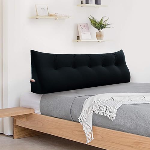 Miniatura 6 de YXCSELL Fundas de almohada de cuña, almohada grande de lectura, para sentarse en la cama para adultos, almohada de terciopelo triangular para