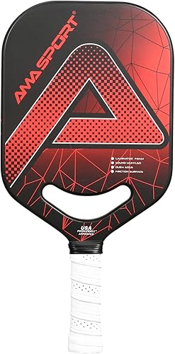 Miniatura 1 de PICKLETECH Pala de pickleball de carbono de inmersión PP001-0.79 pulgadas de núcleo grueso con máximo giro, raquetas de pickleball de superficie